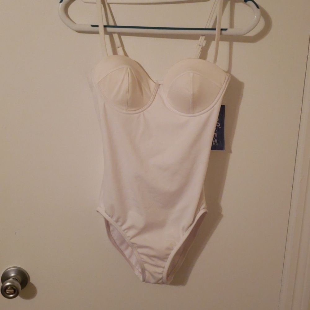 White one piece swimsuit